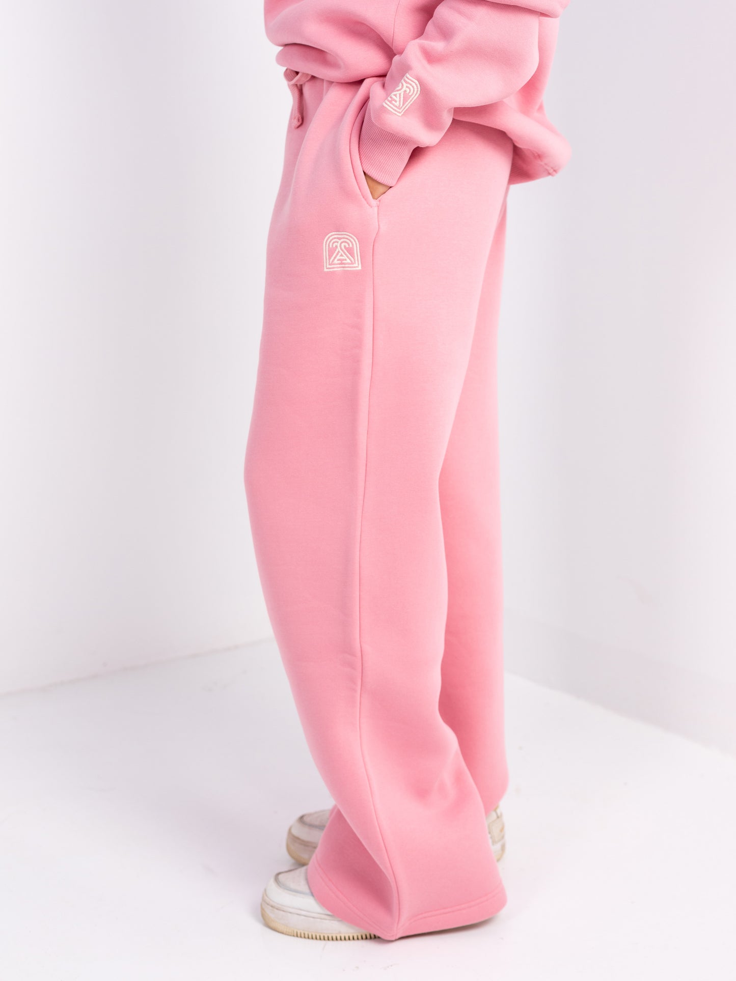 Pink Wide-leg Fit Sweatpants
