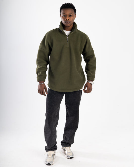 Olive Fleece QuarterZip