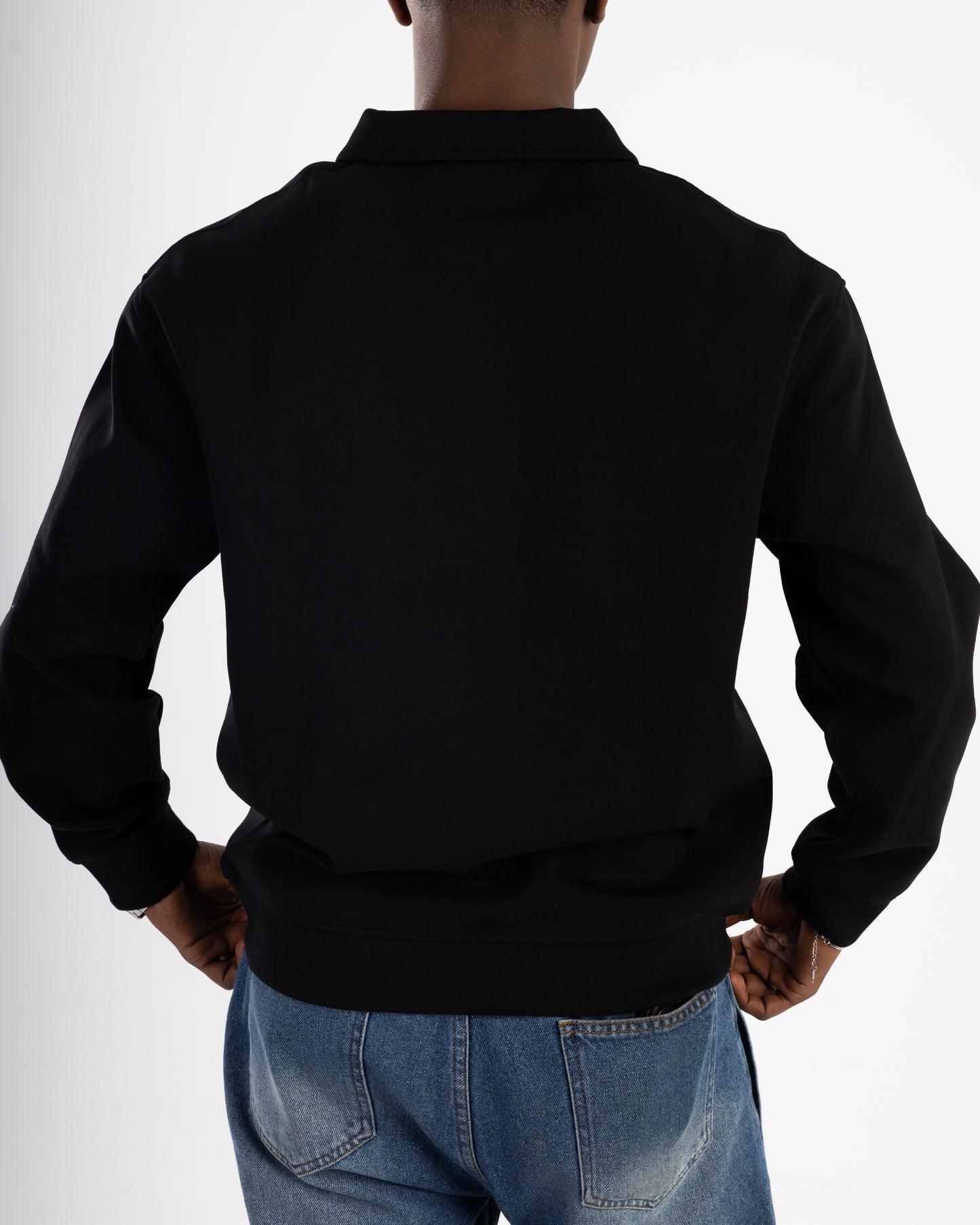 Black Quarter Zip Polo