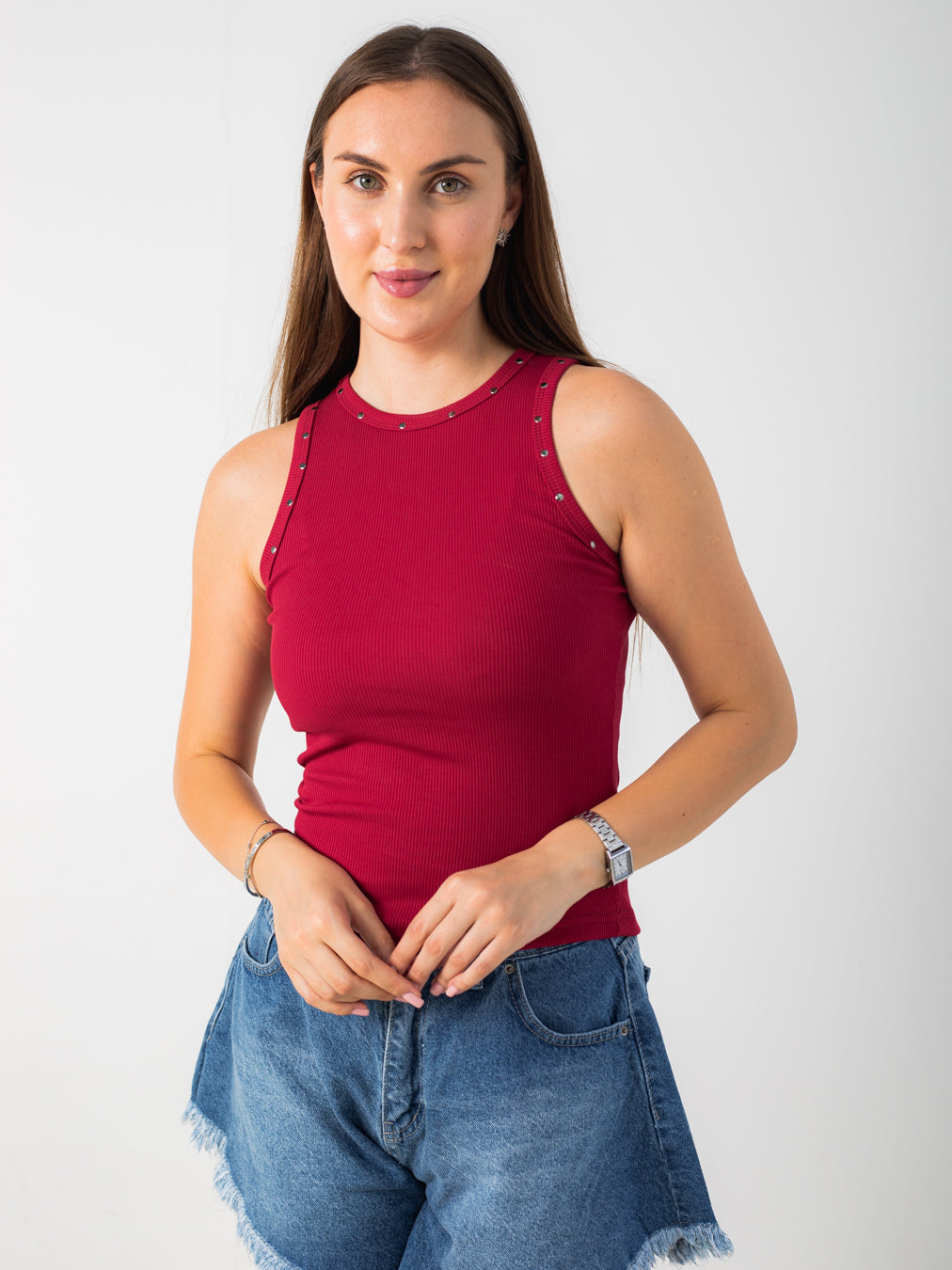 BURGUNDY TANK TOP