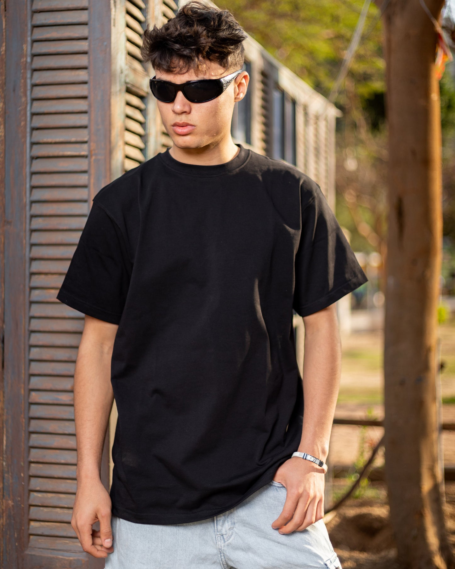 Black Basic Relaxed Fit T-shirt