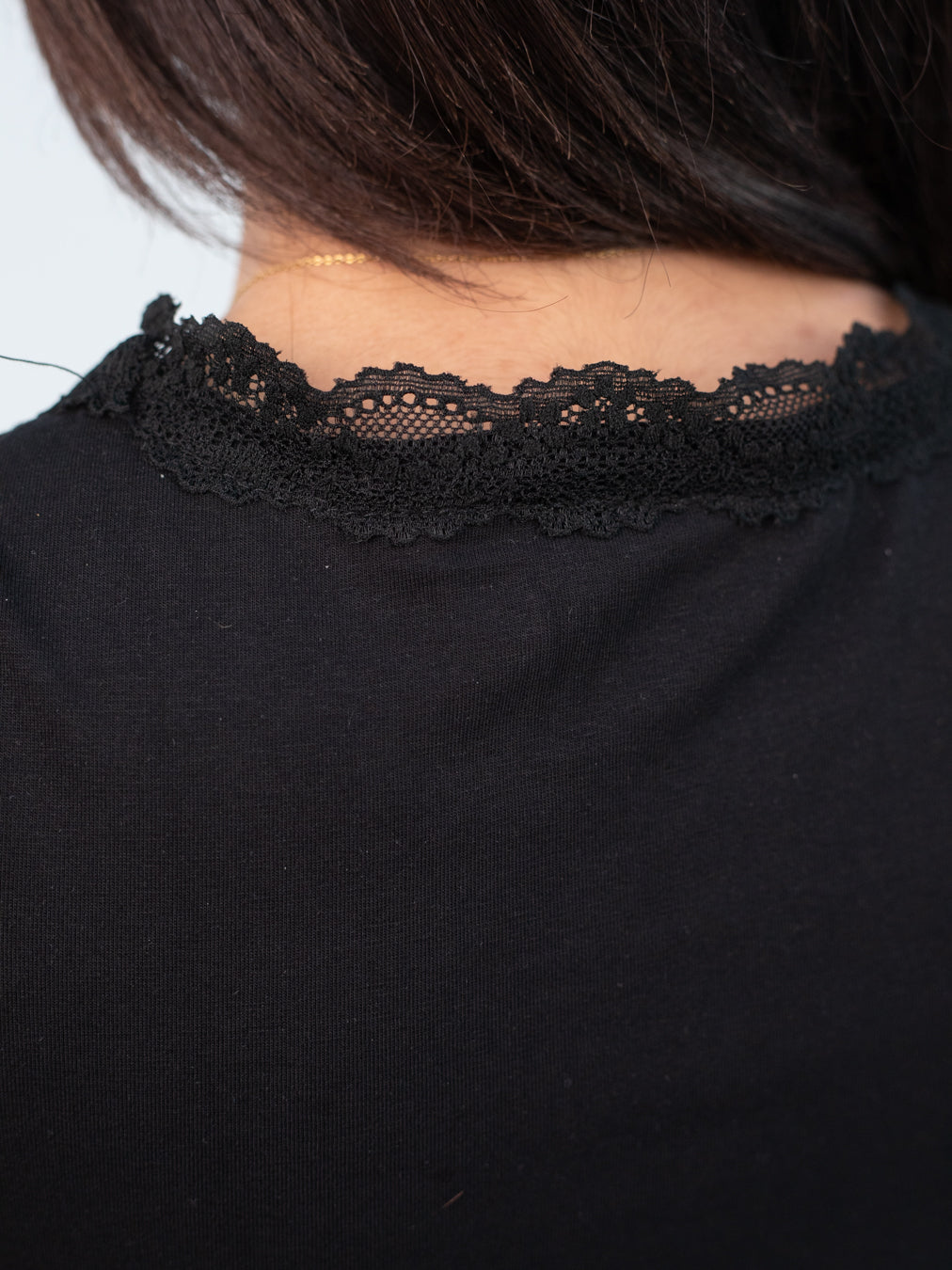 BLACK SQUARE LACE TOP