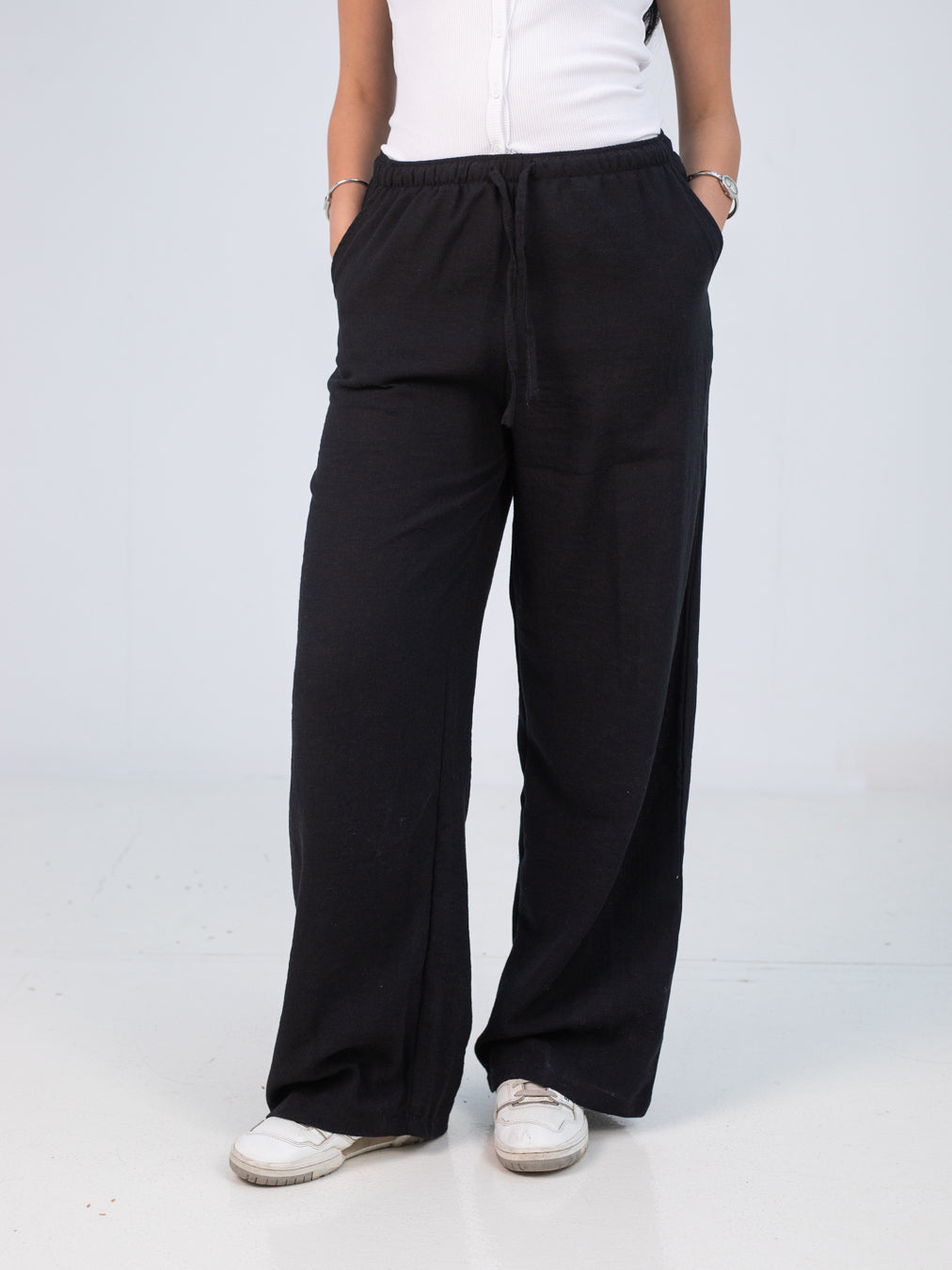 BLACK LINEN PANTS