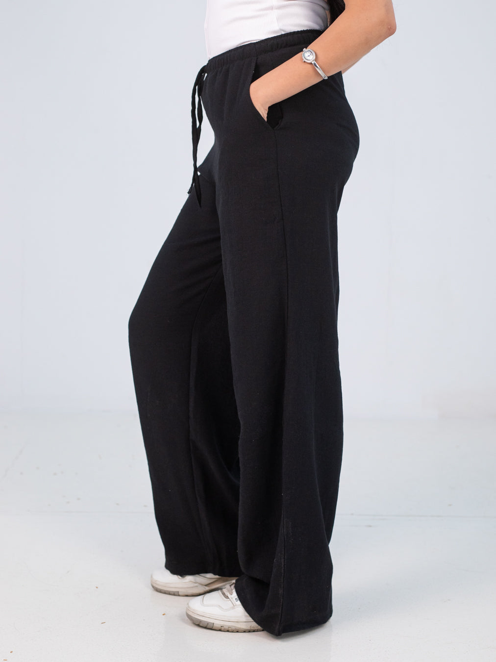 BLACK LINEN PANTS
