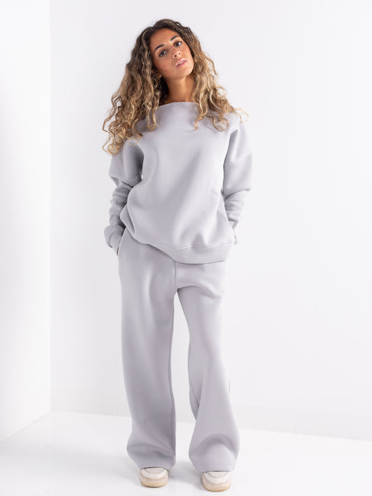 Grey Off-Shoulder and Sweatpants