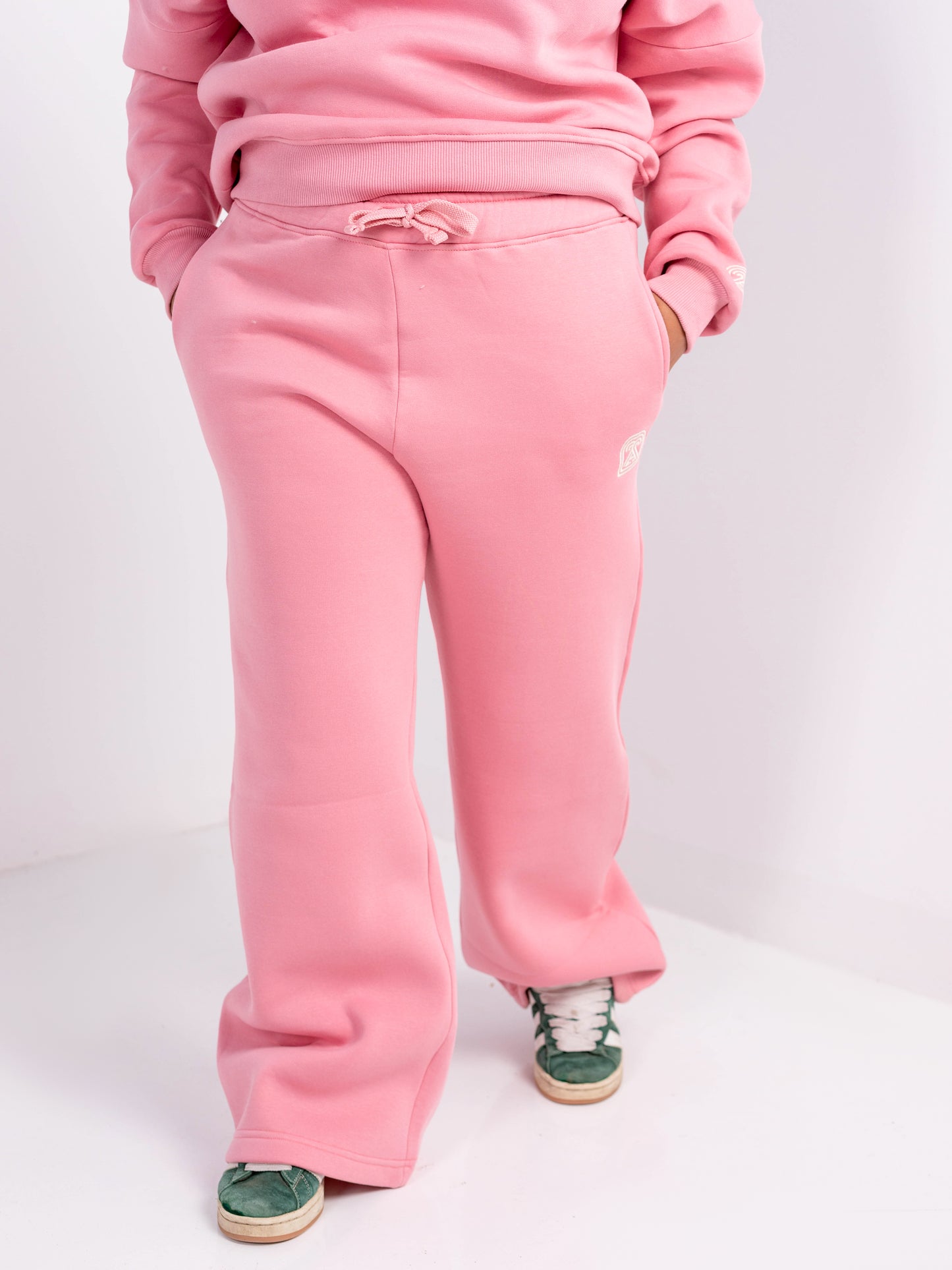 Pink Wide-leg Fit Sweatpants