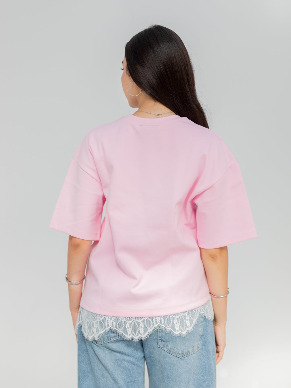 PINK LACE TEE