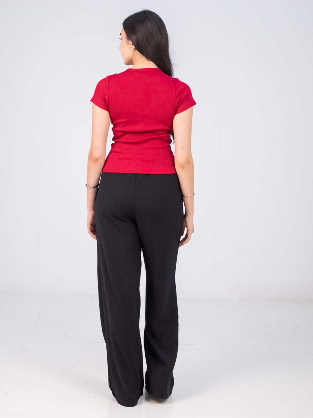 BURGUNDY BUTTON TOP