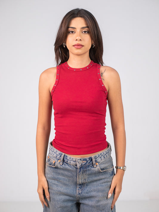 BURGUNDY TANK TOP