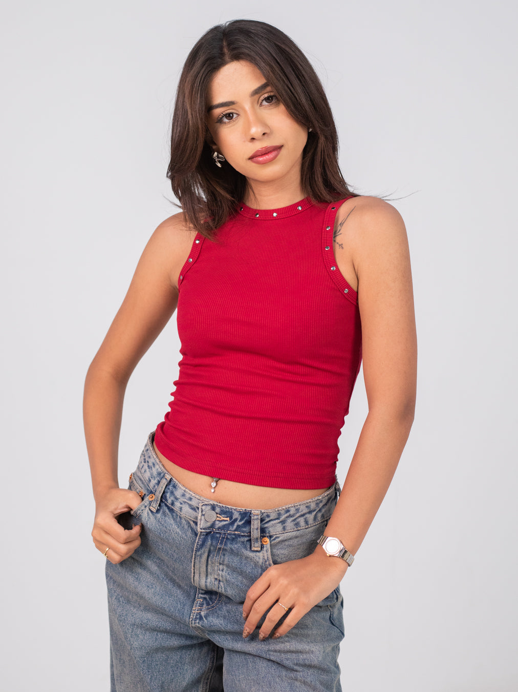 BURGUNDY TANK TOP