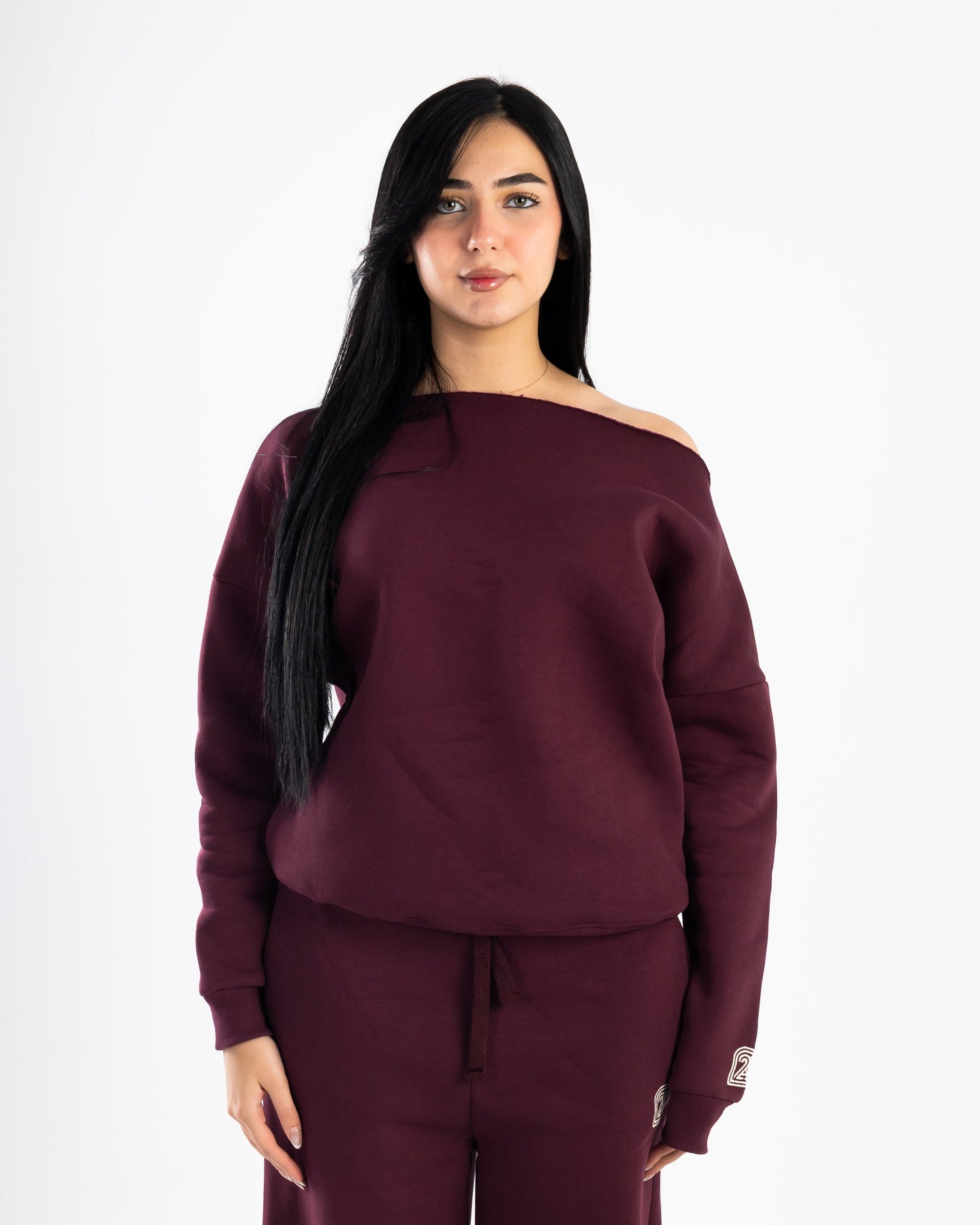 Burgundy Off-Shoulder