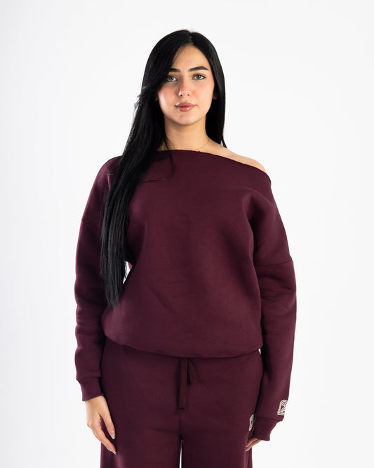Burgundy Off-Shoulder