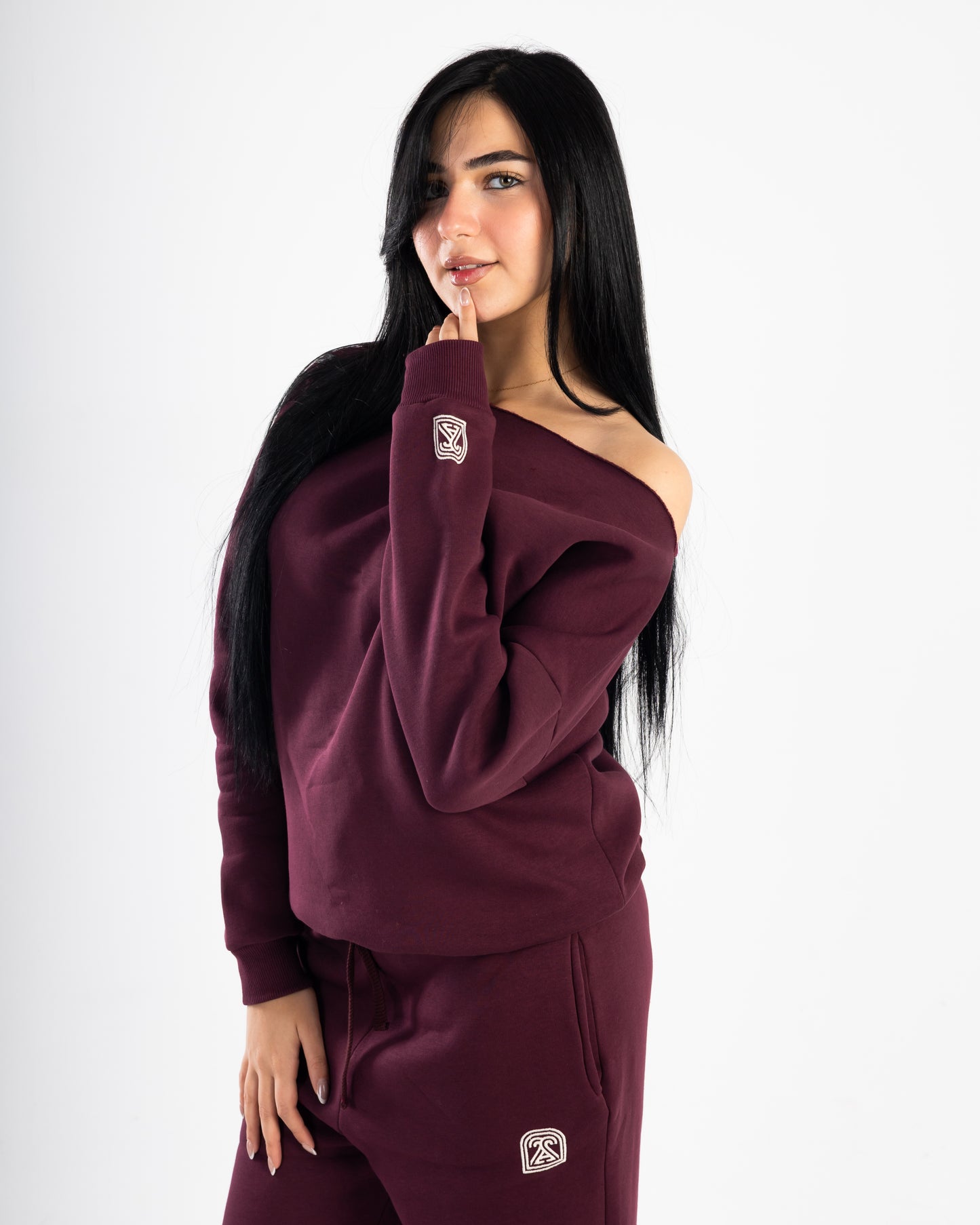 Burgundy Off-Shoulder