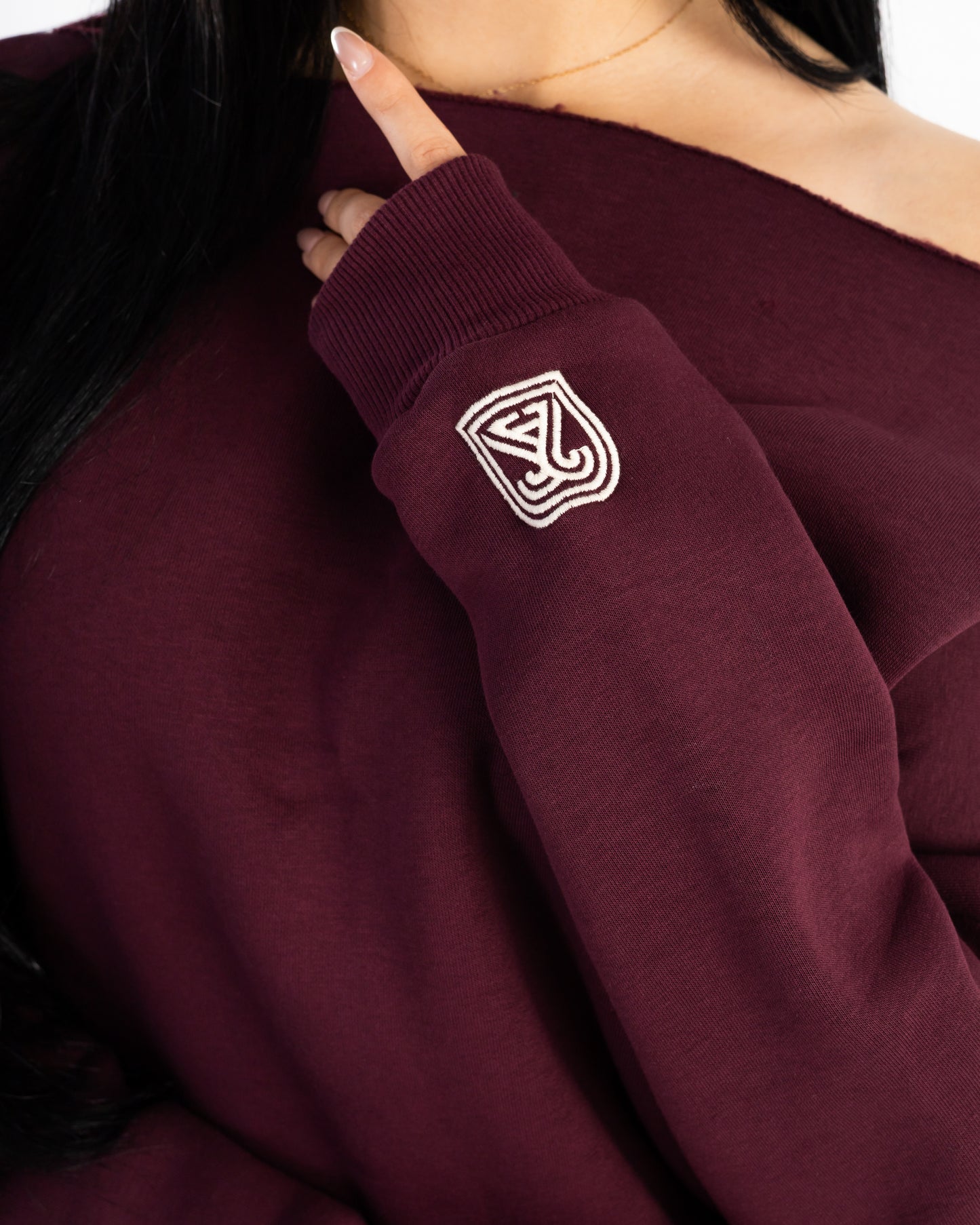 Burgundy Off-Shoulder