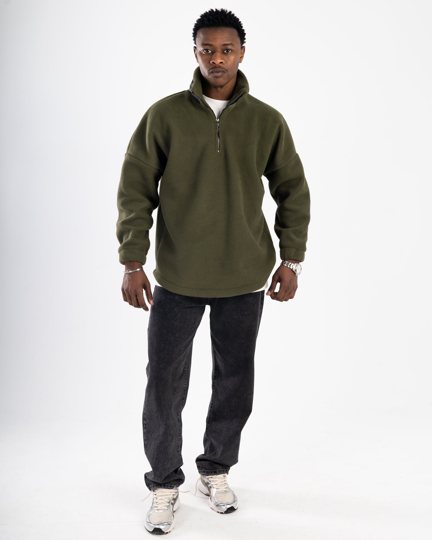 Olive Fleece QuarterZip