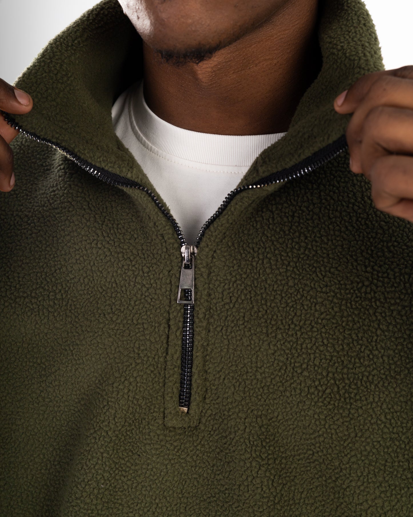 Olive Fleece QuarterZip