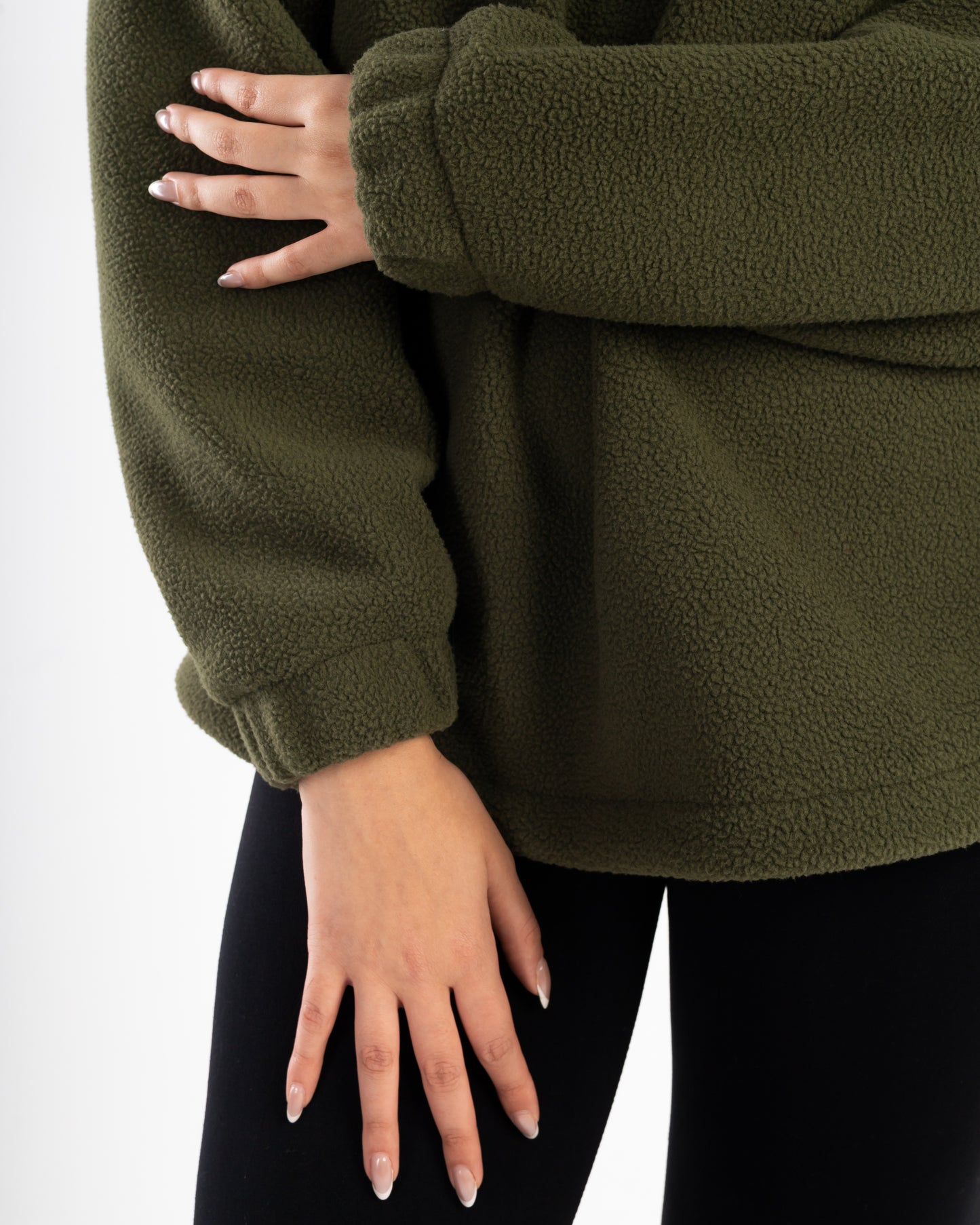 Olive Fleece QuarterZip